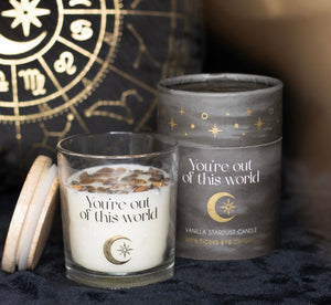 Vanilla stardust crystal glass candle