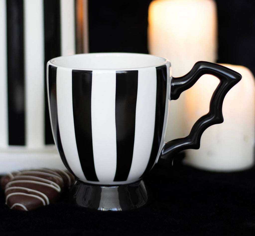 Gothic striped bat wing teacup