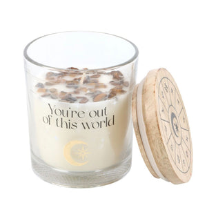 Vanilla stardust crystal glass candle