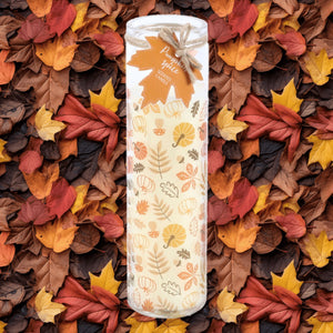 Autumn leaves spiced pumpkin glass tube candle