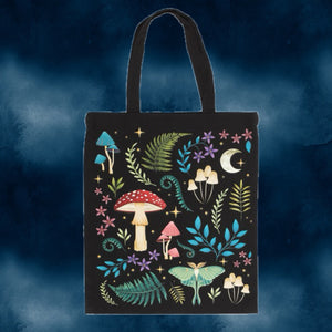 Dark woodland tote bag
