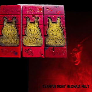 Merry and fright Krampus Night hexwax  melt bar