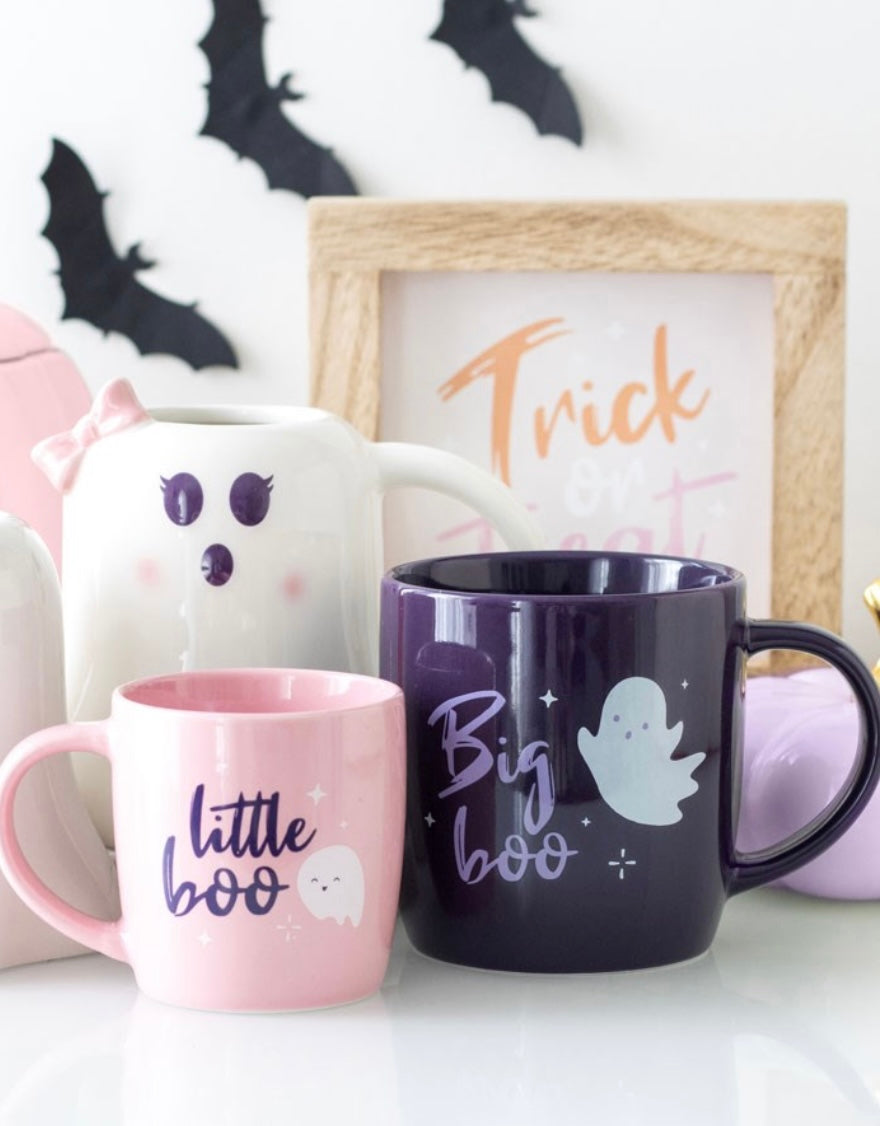 Big boo little boo Halloween family mug set