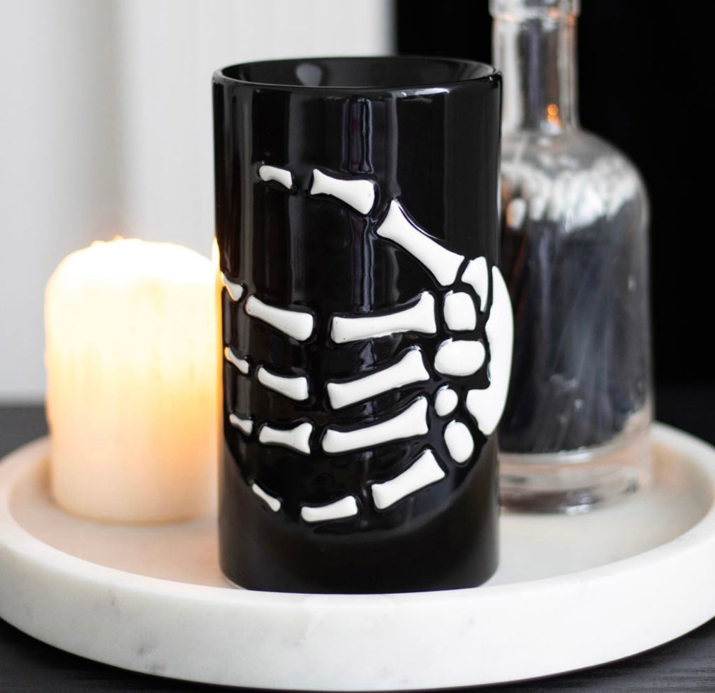 Goth skeleton hand wax and oil burner