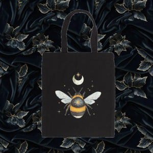 Dark forest bee tote bag