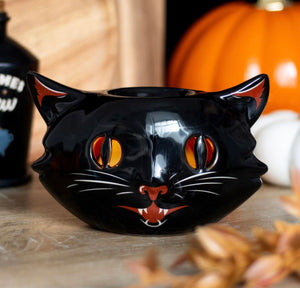 Vintage halloween black cat oil and wax burner