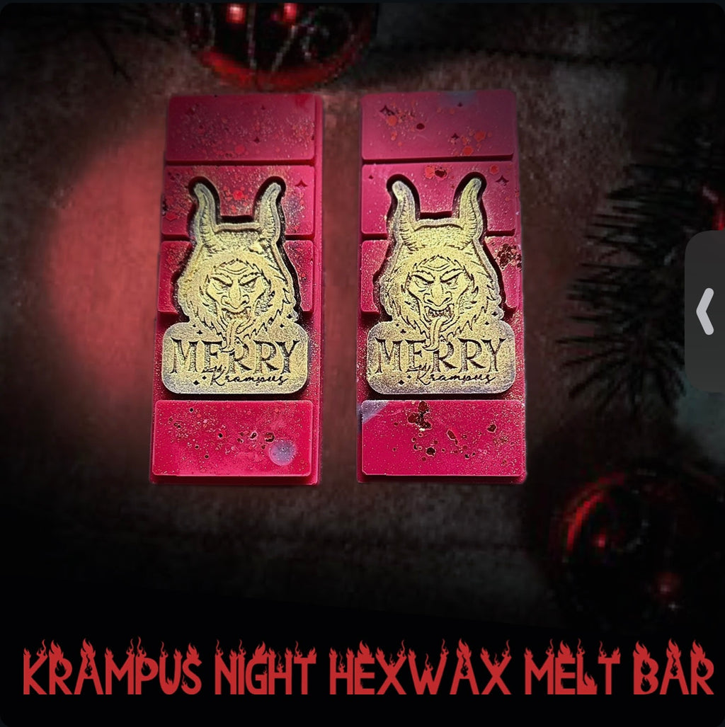 Merry and fright Krampus Night hexwax  melt bar