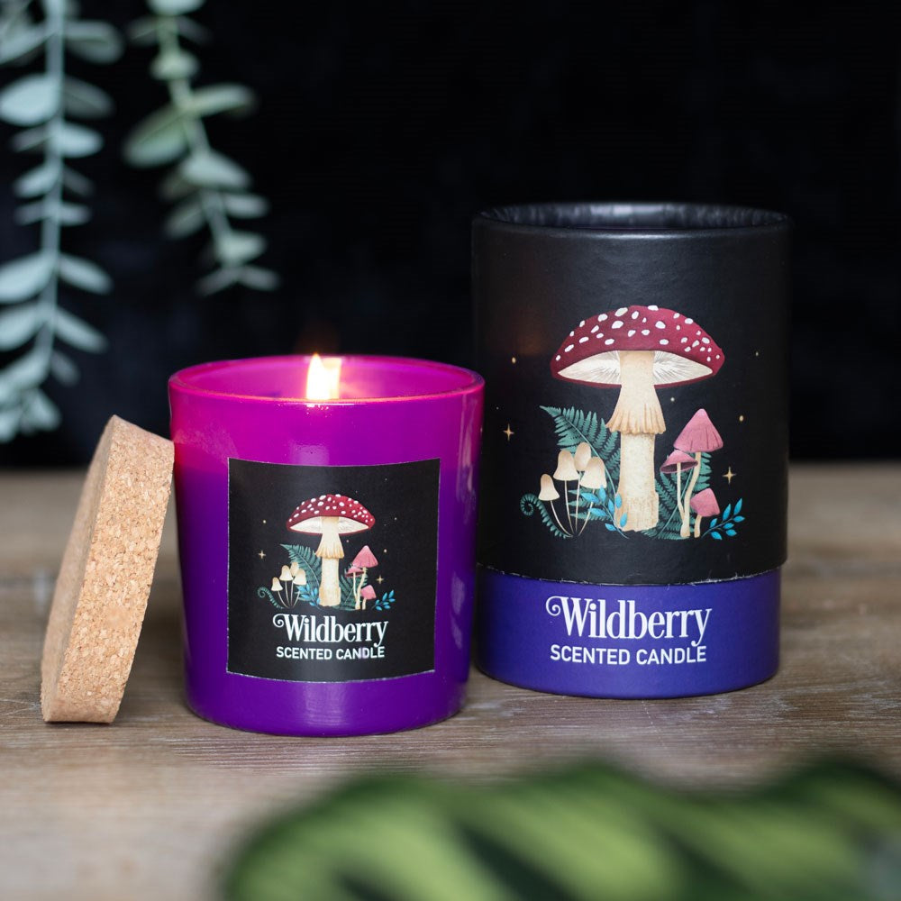 Dark forest mushroom wildberry candle